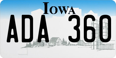 IA license plate ADA360