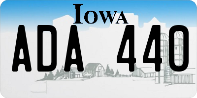 IA license plate ADA440