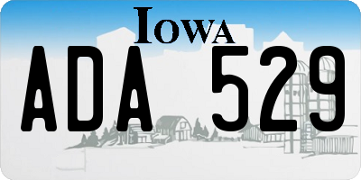 IA license plate ADA529