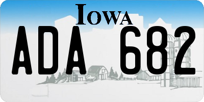 IA license plate ADA682