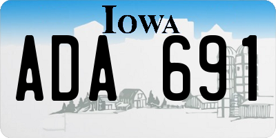 IA license plate ADA691