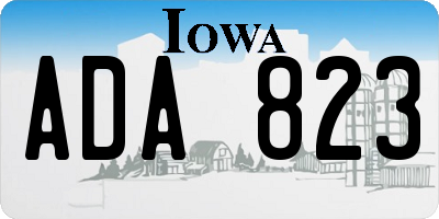 IA license plate ADA823