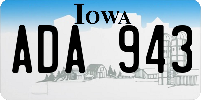 IA license plate ADA943