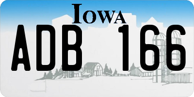 IA license plate ADB166
