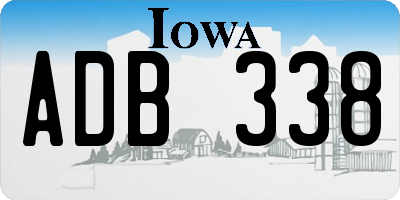 IA license plate ADB338