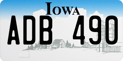 IA license plate ADB490