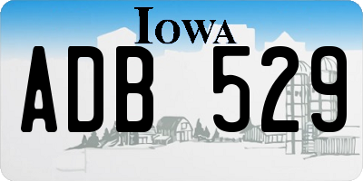 IA license plate ADB529