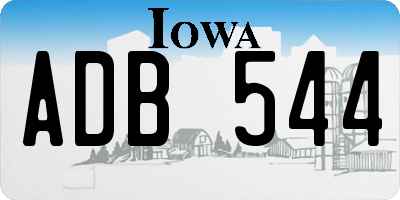 IA license plate ADB544