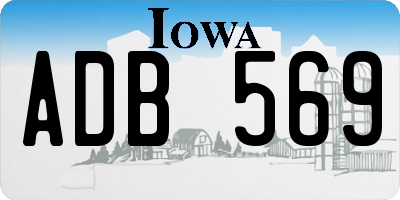 IA license plate ADB569