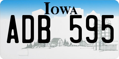 IA license plate ADB595