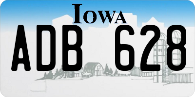 IA license plate ADB628