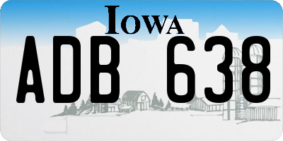 IA license plate ADB638