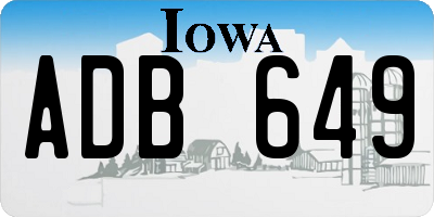 IA license plate ADB649