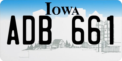 IA license plate ADB661