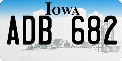 IA license plate ADB682