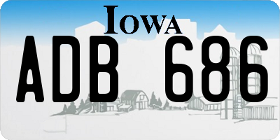 IA license plate ADB686