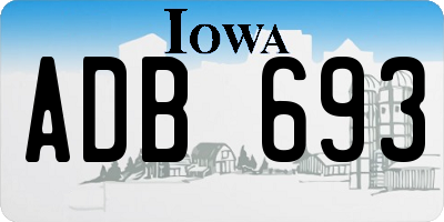 IA license plate ADB693