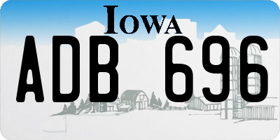 IA license plate ADB696