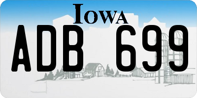 IA license plate ADB699