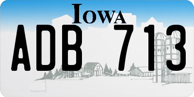 IA license plate ADB713