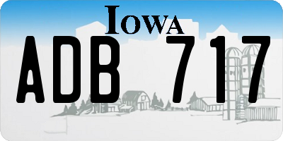 IA license plate ADB717