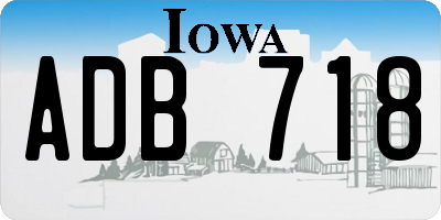 IA license plate ADB718