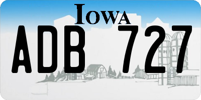 IA license plate ADB727