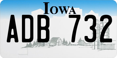 IA license plate ADB732
