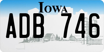 IA license plate ADB746