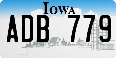 IA license plate ADB779