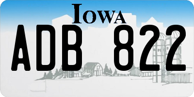 IA license plate ADB822