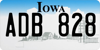 IA license plate ADB828