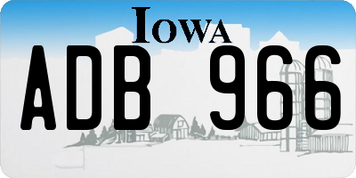 IA license plate ADB966
