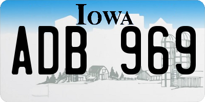 IA license plate ADB969