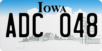 IA license plate ADC048