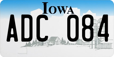 IA license plate ADC084