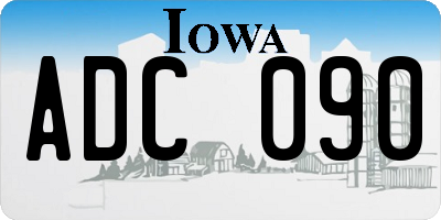 IA license plate ADC090