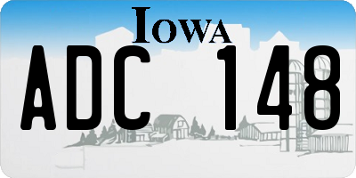 IA license plate ADC148