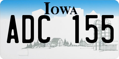 IA license plate ADC155