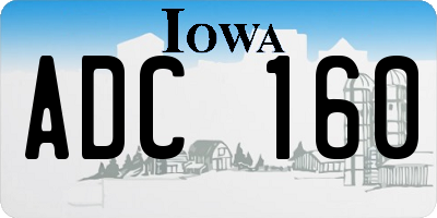 IA license plate ADC160