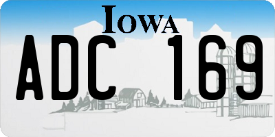 IA license plate ADC169