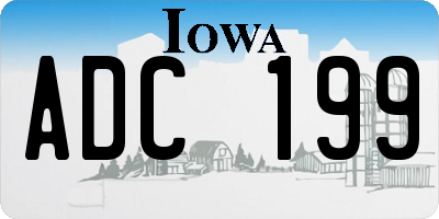 IA license plate ADC199