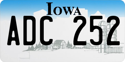 IA license plate ADC252