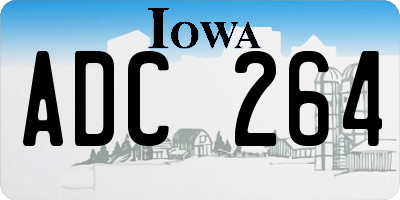 IA license plate ADC264