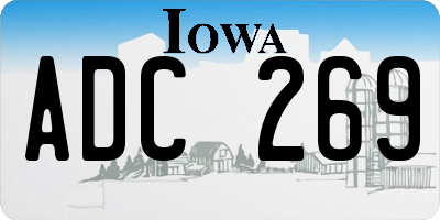 IA license plate ADC269