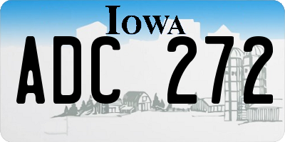 IA license plate ADC272