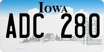 IA license plate ADC280