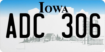 IA license plate ADC306
