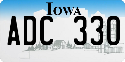 IA license plate ADC330