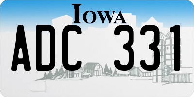 IA license plate ADC331